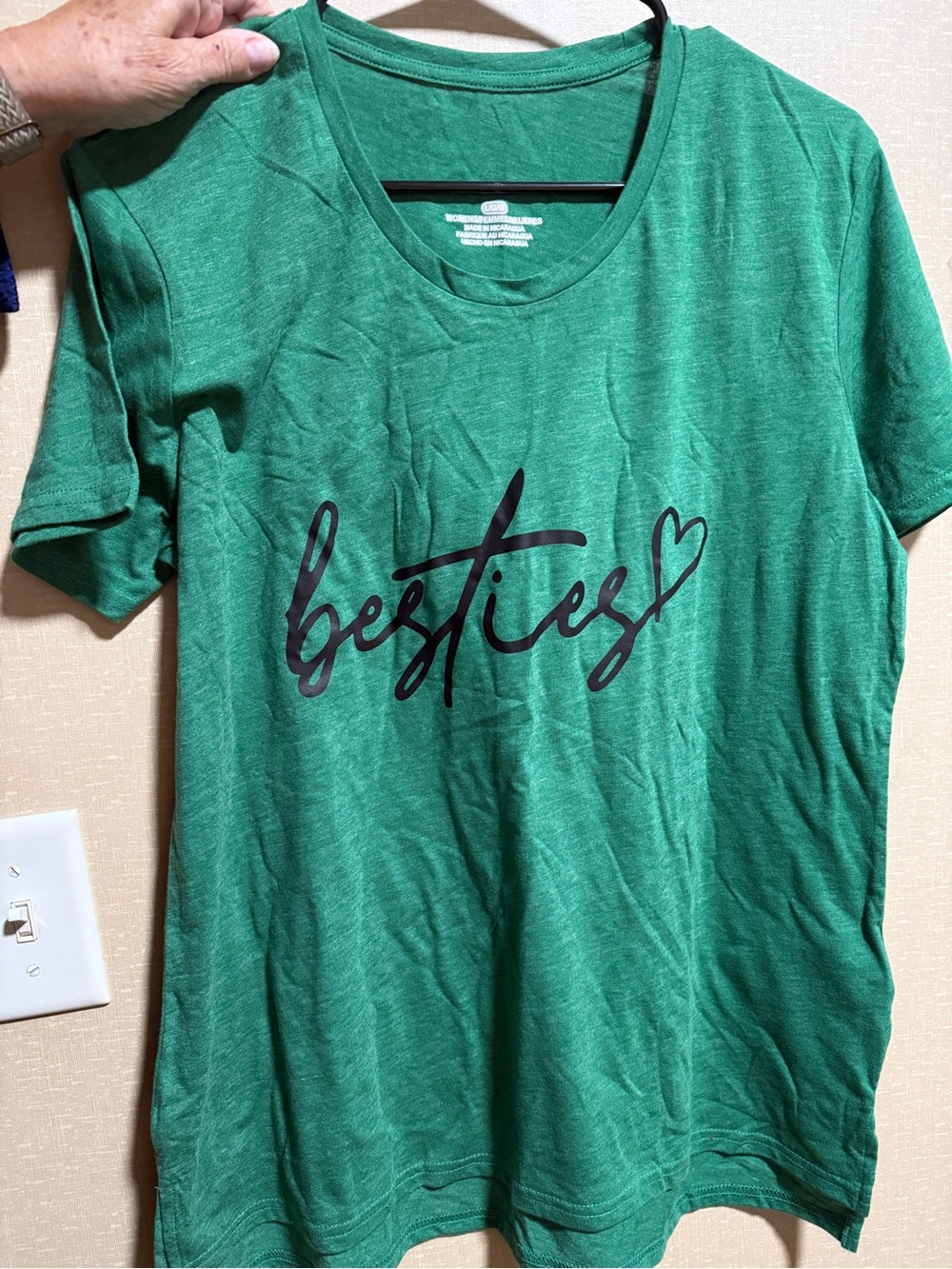Besties Graphic Tee - Green Women's Top